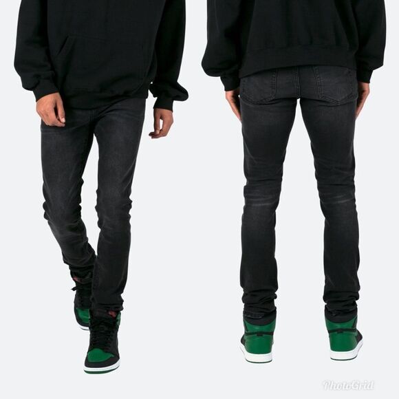 MNML Black Gray Skinny Jeans EVERY DAY DENIM - Picture 2 of 12